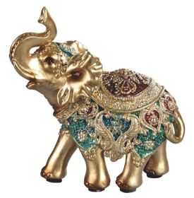 4.25"H Thai Elephant in Green Figurine Home Decor Gift