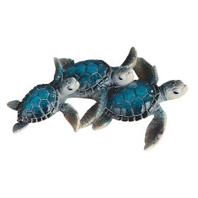 6"W 3 Sea Turtle Figurine Home Decor Gift