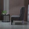 Scandinavian 2 Seater Button Tufted Loveseat Wooden Legs
