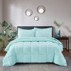 Aqua 3 Piece Microfiber Reversible Comforter Set