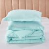Aqua 3 Piece Microfiber Reversible Comforter Set