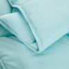 Aqua 3 Piece Microfiber Reversible Comforter Set