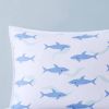 Coastal Reversible Navy Blue White Sharks Cotton Quilt Set