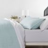 Microfiber Farmhouse Coverlet Bedspread Set Light Blue