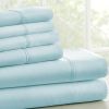 Aqua Wrinkle Resistant Microfiber Polyester Sheet Set