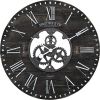 Industrial FarmHome Round Oversized Wall Clock in Rustic