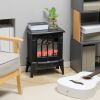 Electric Fireplace Heater with Realistic Log Flame LED