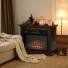 31 inch Electric Fireplace Heater Dimmable Flame Effect and Mantel w/ Remote Control