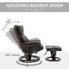 Adjustable Faux Leather Remote Massage Recliner Chair w/ Ottoman