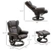 Adjustable Faux Leather Remote Massage Recliner Chair w/ Ottoman