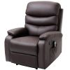 Adjustable Faux Leather Remote Massage Recliner Chair w/ Footrest