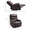 Adjustable Faux Leather Remote Massage Recliner Chair w/ Footrest