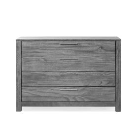 FarmHouse Traditional 4 Drawer Dresser (Color: Rustic Grey)