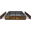 Platform Bed Frame with 4 Storage Drawers