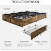 Platform Bed Frame with 4 Storage Drawers