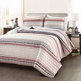 Lightweight Reversible 3 Piece Quilt Set (size: King)