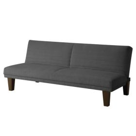 Modern Upholstered Microfiber Adjustable Futon Sleeper Sofa (Color: grey)