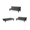 Modern Upholstered Microfiber Adjustable Futon Sleeper Sofa