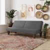 Modern Upholstered Microfiber Adjustable Futon Sleeper Sofa