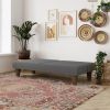 Modern Upholstered Microfiber Adjustable Futon Sleeper Sofa