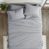 Grey Wrinkle Resistant Microfiber Polyester Sheet Set