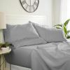 Grey Wrinkle Resistant Microfiber Polyester Sheet Set