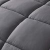 Reversible Microfiber Down Alternative Comforter Set in Grey