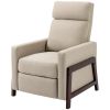 Modern Upholstered Manual Reclining Sofa Chair w/ Armrest and Footrest