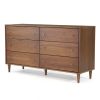 Farmhouse Mid Century 6 Drawer Dresser