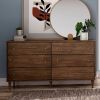 Farmhouse Mid Century 6 Drawer Dresser