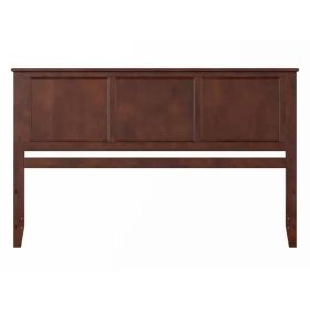Traditional Style Headboard in Walnut Wood Finish (size: King)