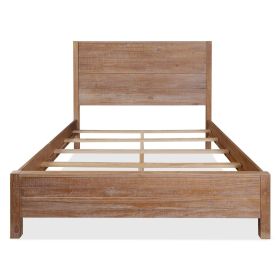 FarmHome Solid Pine Platform Bed in King Size (Color: Rustic)