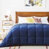 All Seasons Grey/Navy Reversible Polyester Down Alternative Comforter
