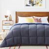 All Seasons Grey/Navy Reversible Polyester Down Alternative Comforter