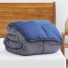All Seasons Grey/Navy Reversible Polyester Down Alternative Comforter