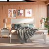 Mid Century Slatted Platform Bed