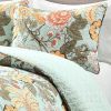 FarmHouse Teal Floral Cotton Reversible Quilt Set