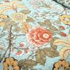 FarmHouse Teal Floral Cotton Reversible Quilt Set
