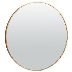 36 Inch Round Bathroom Vanity Wall Mirror Frame (Color: Matte Gold)