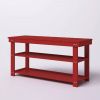 Wood 2-Shelf Shoe Rack Storage Bench for Entryway or Closet
