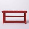 Wood 2-Shelf Shoe Rack Storage Bench for Entryway or Closet