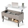 Mid-Century Lift-Top Coffee Table Sofa Laptop Desk
