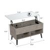 Mid-Century Lift-Top Coffee Table Sofa Laptop Desk