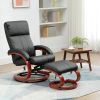 Adjustable Faux Leather Electric Remote Massage Recliner Chair w/ Ottoman