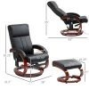 Adjustable Faux Leather Electric Remote Massage Recliner Chair w/ Ottoman
