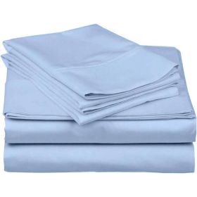 Blue 100-Percent Egyptian Cotton 1000 Thread Count 3 piece Sheet Set (size: Twin)