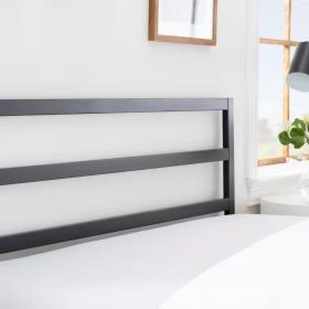 Twin size Sturdy Modern Black Metal Headboard (size: Twin)