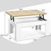 Farmhouse Lift-Top Coffee Table Laptop Desk