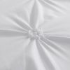 All Season Pleated Hypoallergenic Microfiber Reversible Comforter Set in White