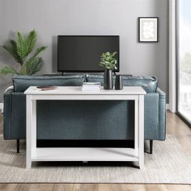 Modern Coastal Farmhouse Console Sofa Table (Color: White)